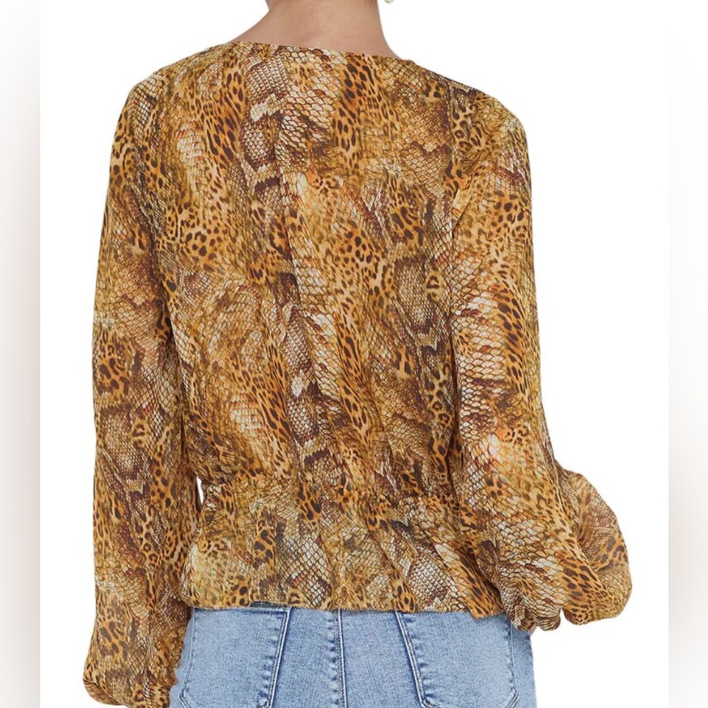 L'agence Pixie Multi Animal Printed Drawstring Bl… - image 3